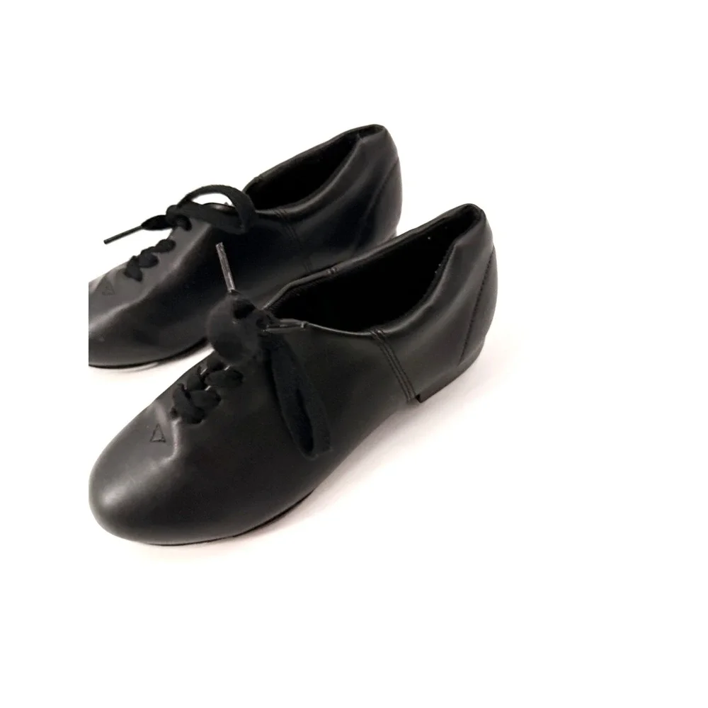 Capezio Tap Dance Shoes Kids Size 1 Wide Black Oxford Lace Up EUC